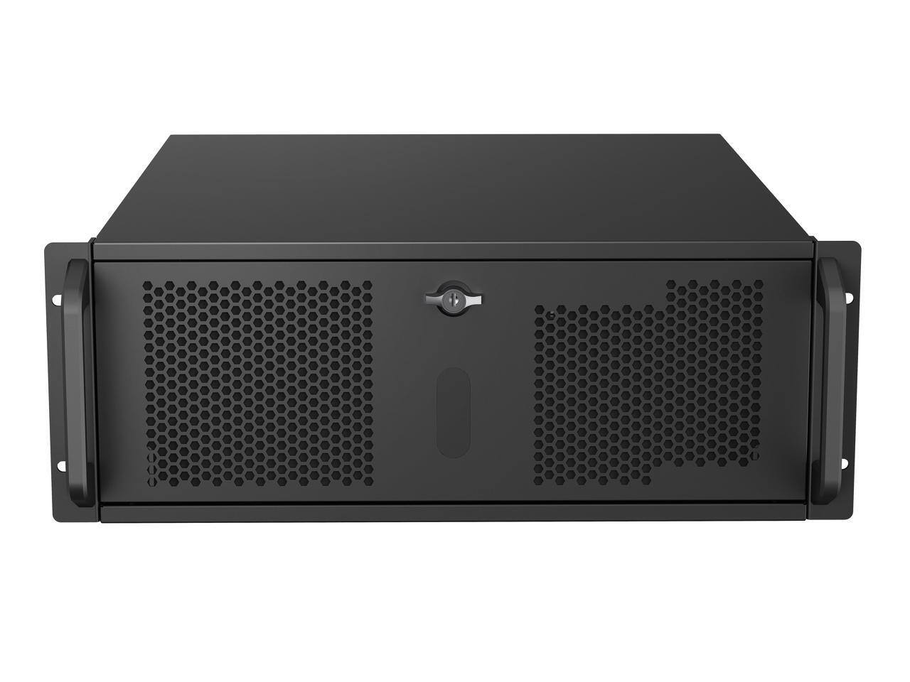 Alt View 1. Rosewill - Rosewill 4U Rackmount Server Chassis, 12x 3.5" HDD, ATX/PCIe, 4 Fans, USB 3.2 Type-C, RSV-R4012 - Black.