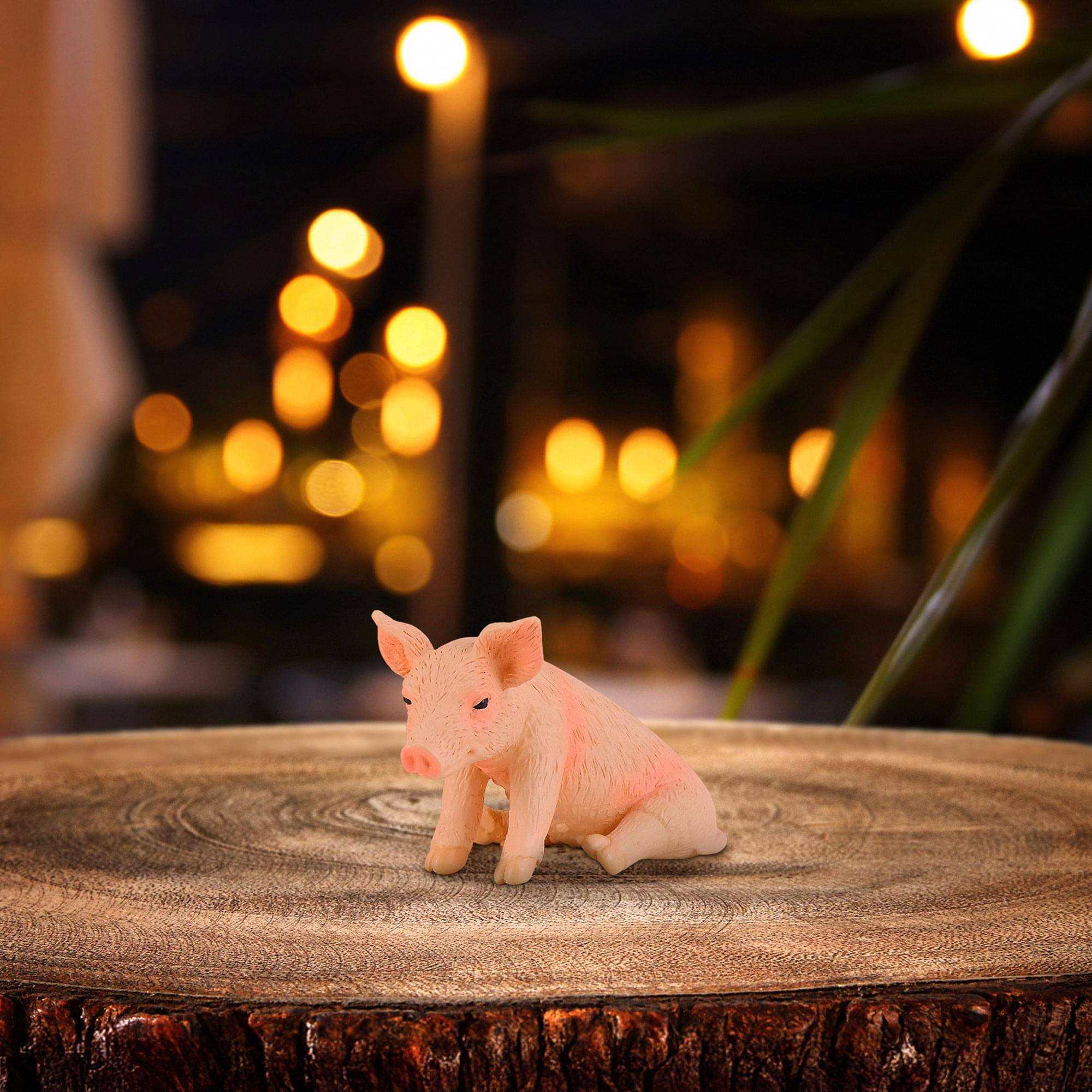 Alt View 10. Breyer Animal Creations - CollectA Farm Life Collection Miniature Figure | Sitting Piglet - Pink.