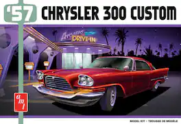 PopMarket - AMT 1957 Chrysler 300 Custom Version 1/25 Scale Model Kit - COLLECTIBLES - Multicolor