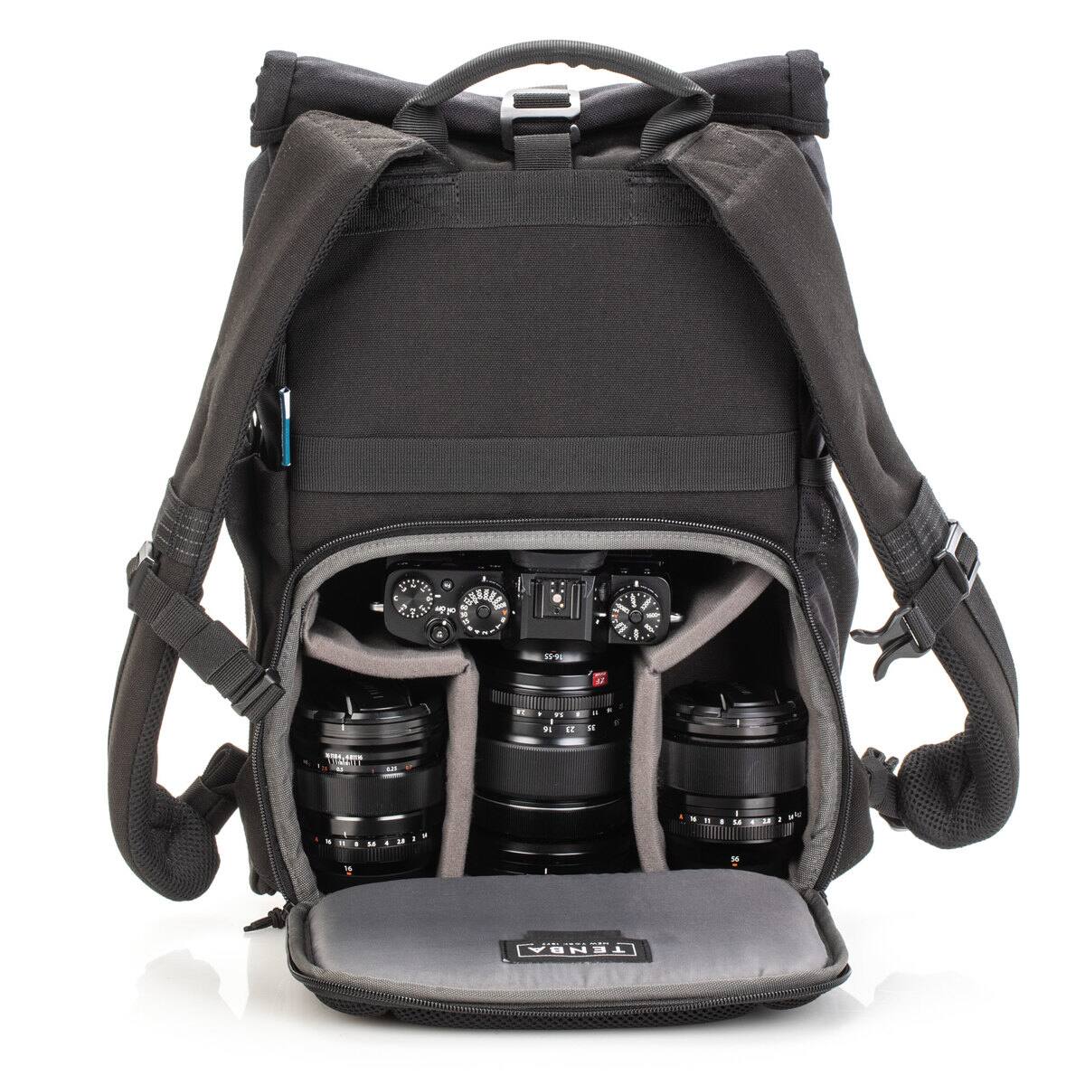 Alt View 7. Tenba - Tenba Fulton V2 10L Backpack for Mirrorless or DSLR Camera with 2-4 Lenses and iPad/iPad Pro 11", Black.