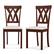 Front. Costway - Armless Dining Chairs Set of 2 with Rubber Wood Frame Elegant Hollowed Backrest - Oak + Beige.