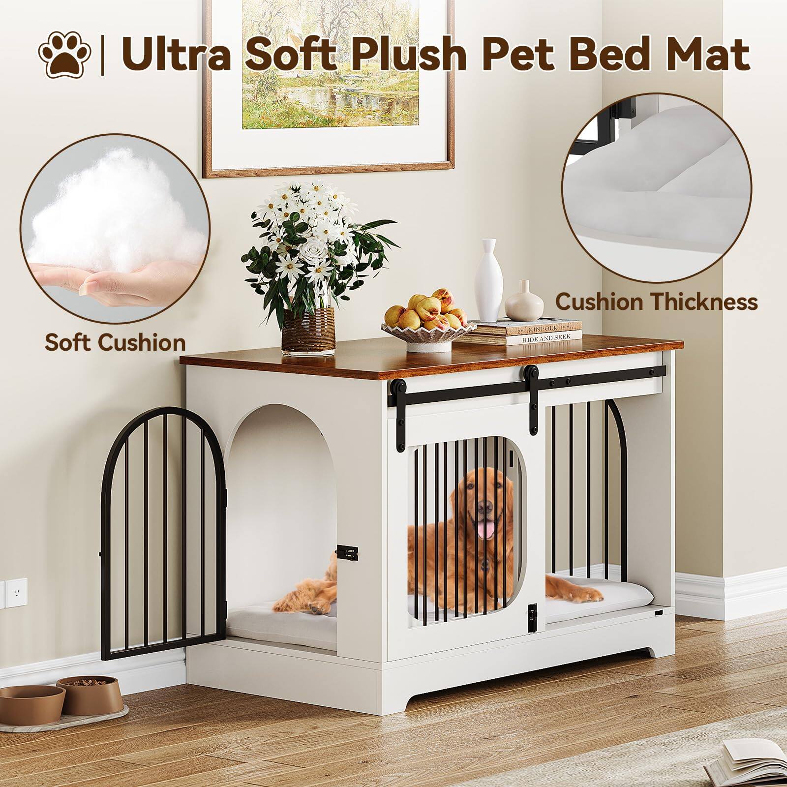 Ultra Soft Plush Pet Bed Mat

- Soft Cushion
- Cushion Thickness