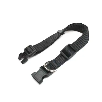 Front. Smart Pet Toys - Adjustable Braided Polyester Pet Collars - Blue and Black.