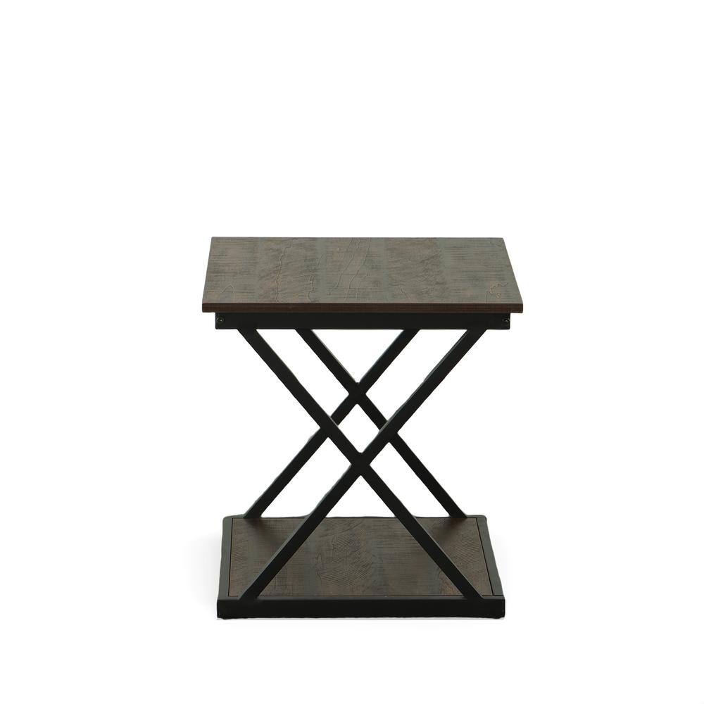 Angle. Carolina Chair & Table - Stella Side Table - Elm/Black - Elm, Black.
