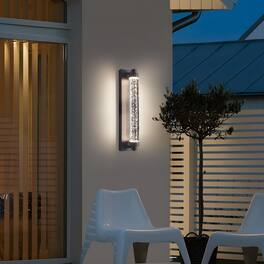 HM 1810 - Led Porch Outdoor Wall Lights nch Bubble Crystal Waterproof Modern Sconce k k Dimmable Minimalist Exterior - 15.7inch