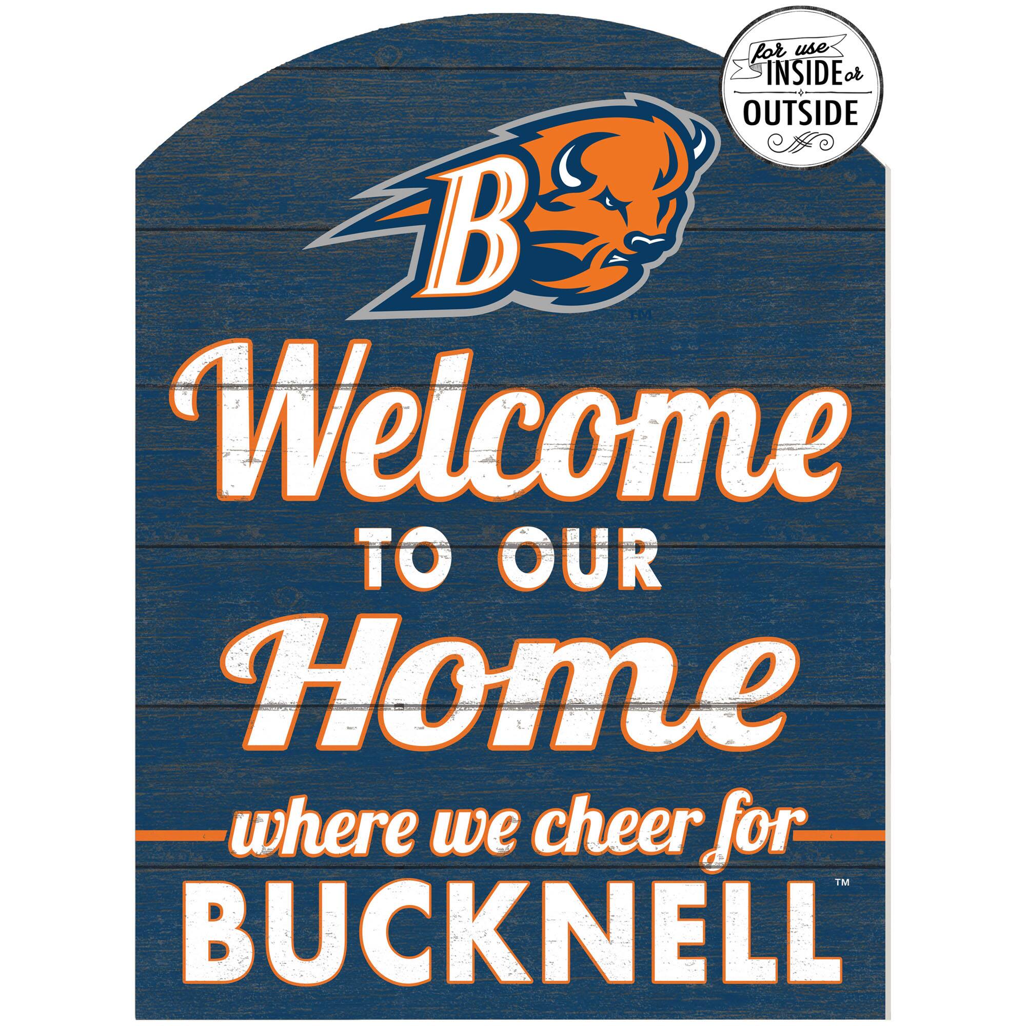 Blue Bucknell Bison 16'' x 22'' Marquee Sign
