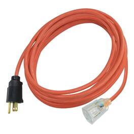 ProjeX - Indoor or Outdoor 25 ft. L Extension Cord 12/3 SJTW - Orange