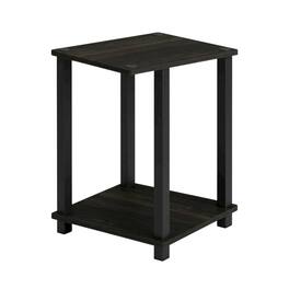 FurniFact - Nightstand Set with Engineered Wood Finish and Compact Design - Espresso/Black