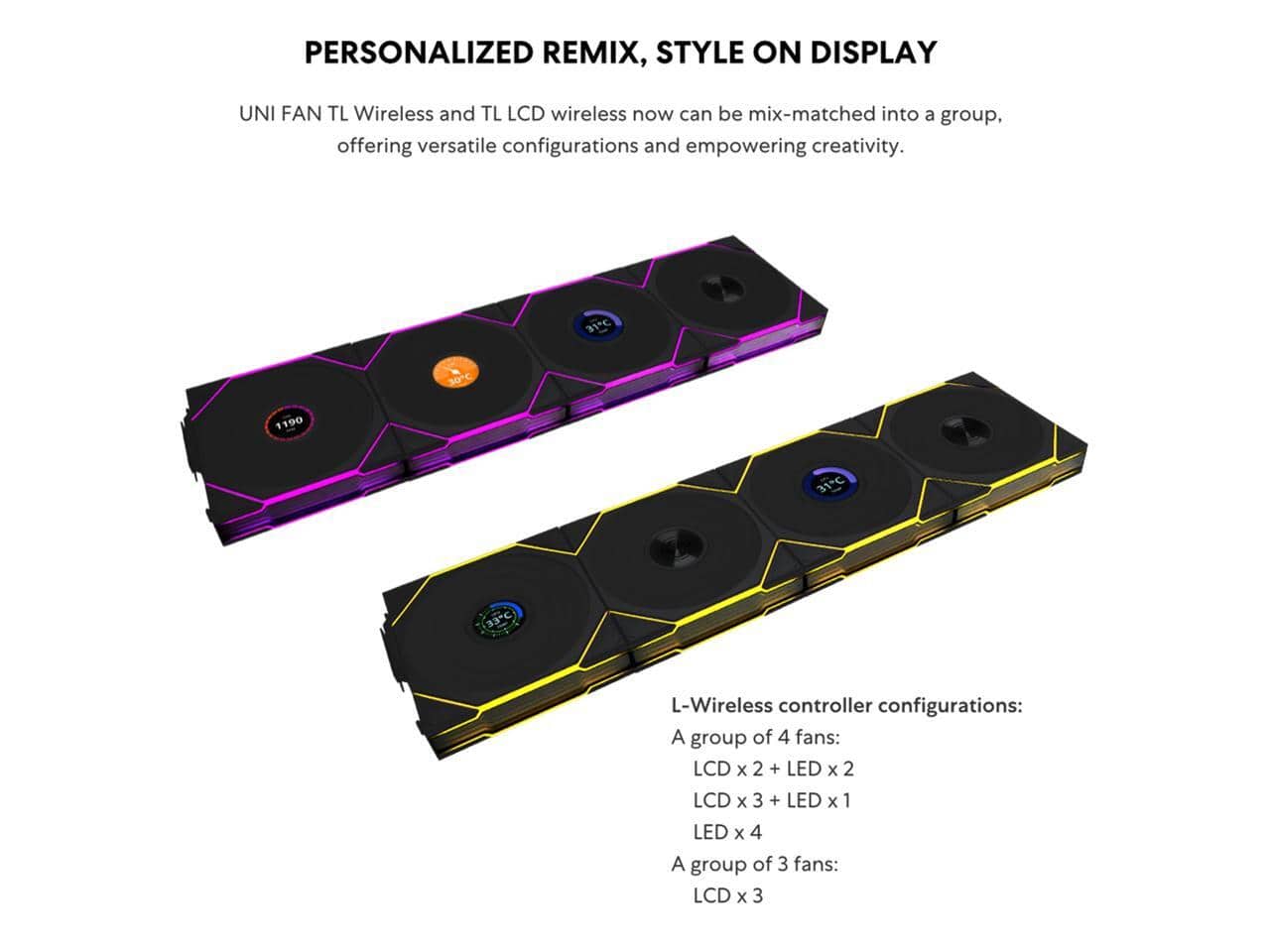 Lian Li UNI FAN TL Wireless 140mm ARGB Case Fan Reverse Blade