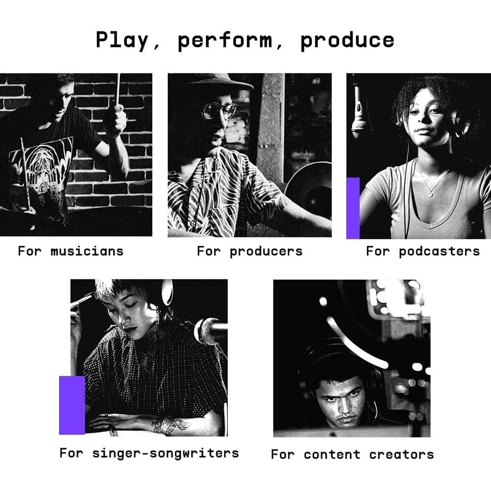 Play, perform, produce

For musicians  
For producers  
For podcasters  
For singer-songwriters  
For content creators
