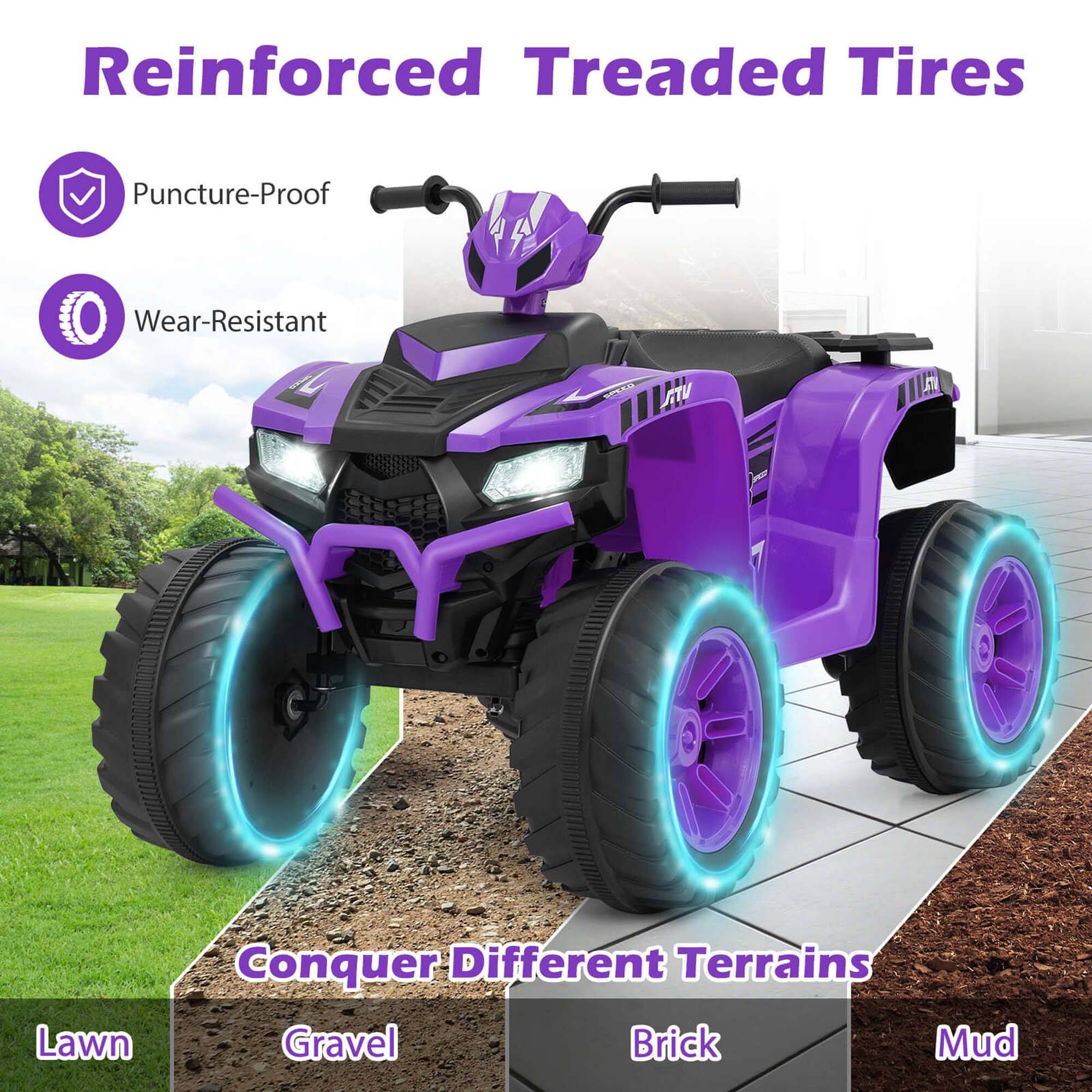 Reinforced Treaded Tires

- Puncture-Proof
- Wear-Resistant

Conquer Different Terrains

- Lawn
- Gravel
- Brick
- Mud