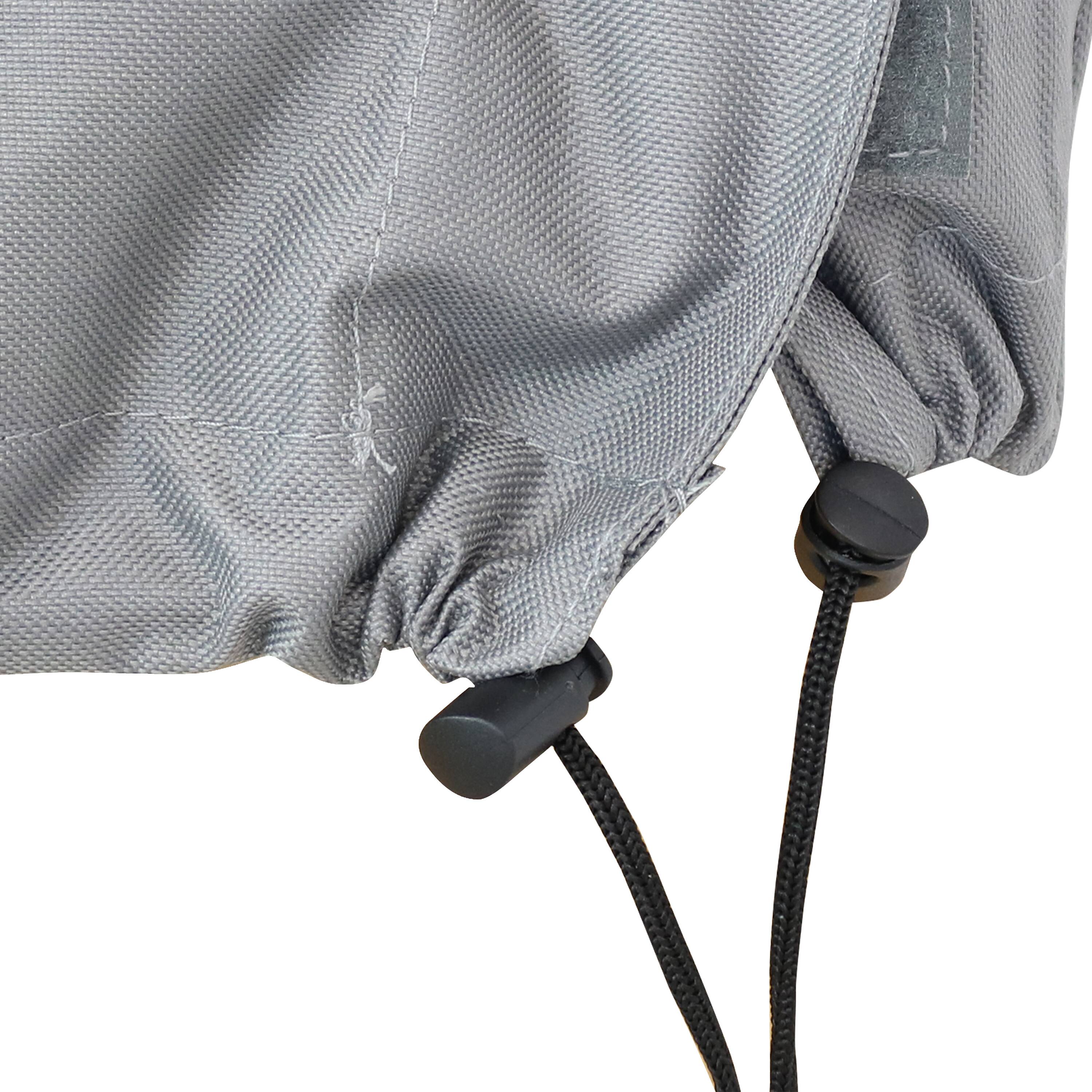 Alt View 6. Sunnydaze - 8 ft Heavy-Duty Polyester Firewood Log Rack Cover - Gray/Green.