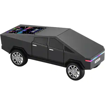 Front. Max Power - Max Power Cybertruck Wireless Bluetooth Speaker with Front LED Lights, Black - Black.