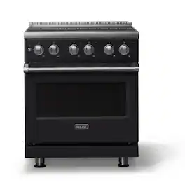 Viking - 30"W. Pro5S 4.7 Cu. Ft. Freestanding 4 Element Electric Convection Range - Onyx