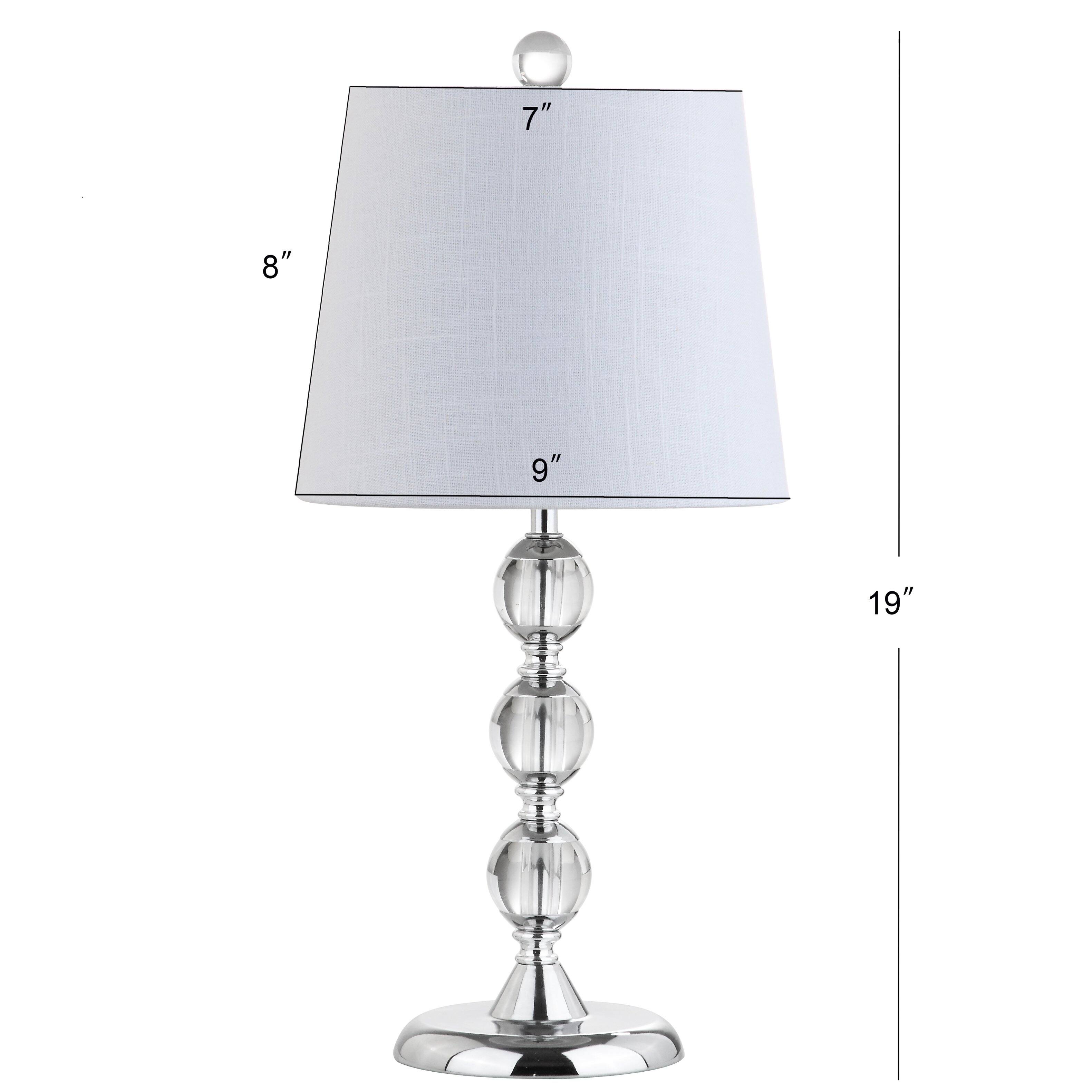 Alt View 4. Jonathan Y - Hudson 20" Crystal Mini LED Table Lamp, Clear/ Chrome - Clear.
