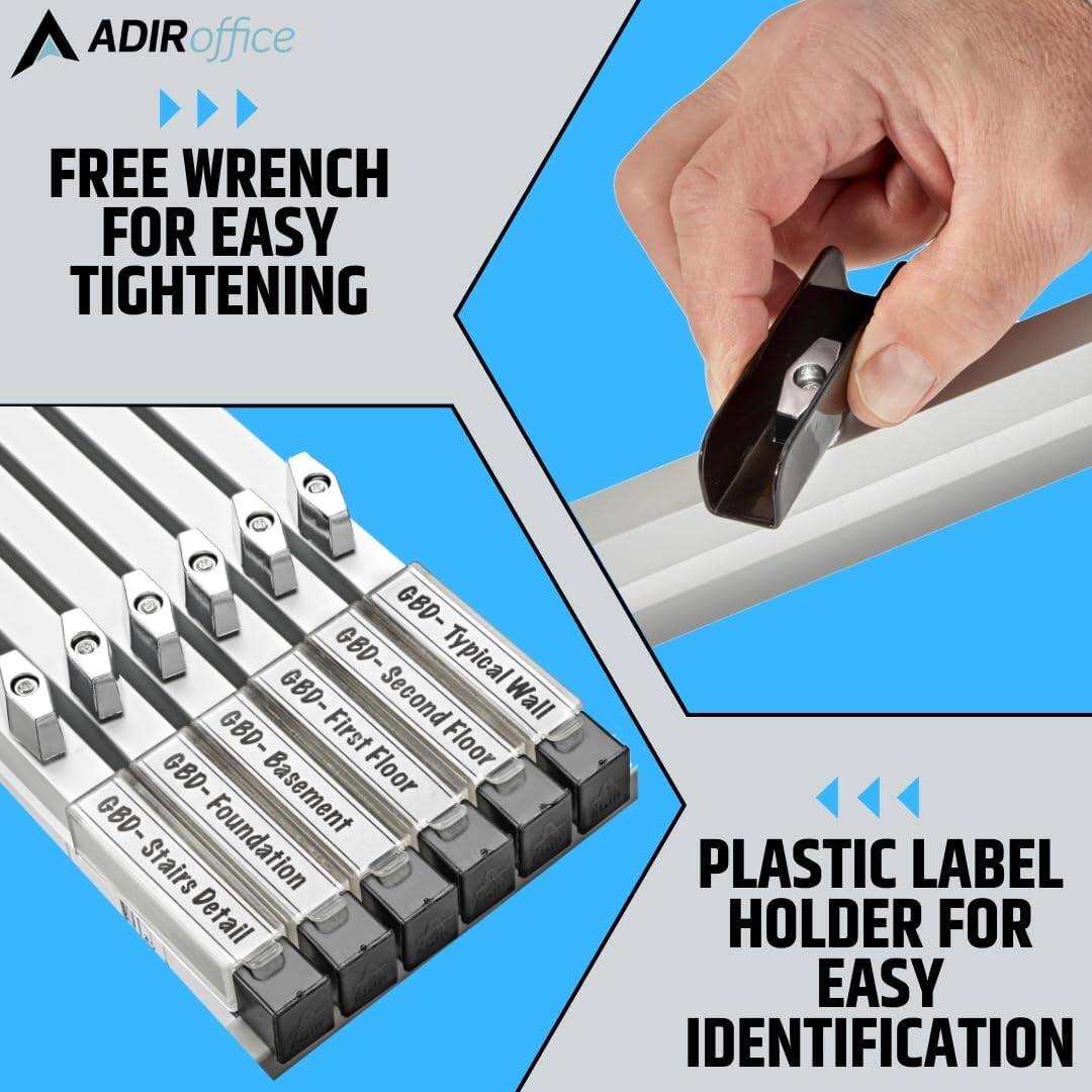 ADIR ADIRoffice FREE WRENCH FOR EASY TIGHTENING GBD- Typical Wall GBD- First Floor GBD- Second Floor GBD- Basement Floor GBD- Stairs Detail PLASTIC LABEL HOLDER FOR EASY IDENTIFICATION
