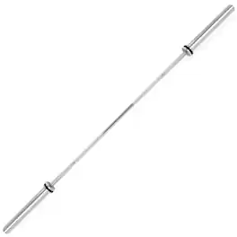 Sunny Health & Fitness - 79” (6.6 ft) Olympic Barbell Bar - Silver