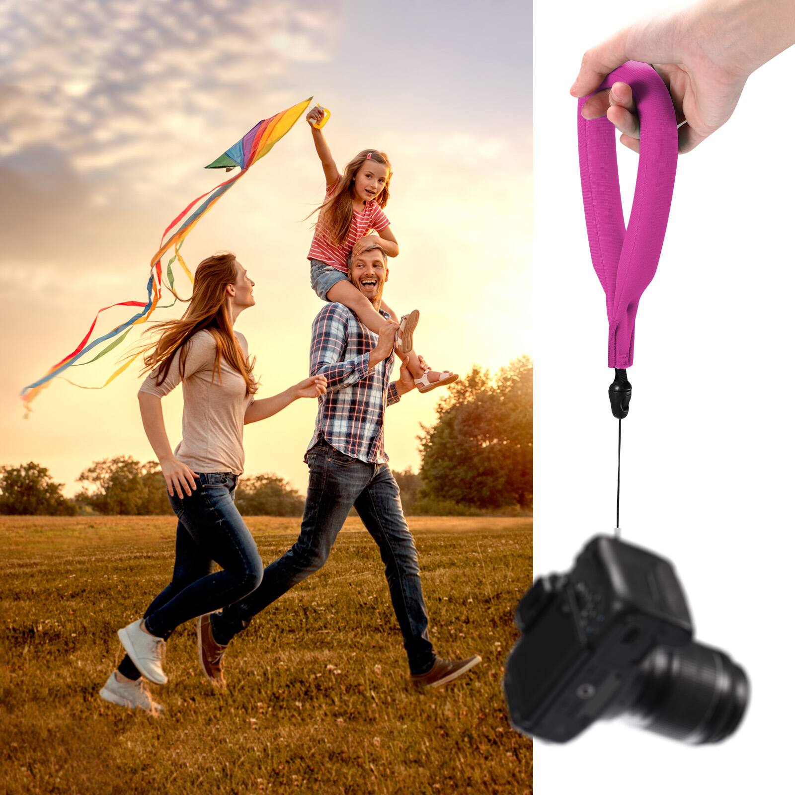 Alt View 4. Unique Bargains - Floating Wrist Strap, 2pcs Neoprene Waterproof Lightweight 250g Buoyancy Wristband for Underwater Camera Swimming - Rose Red.