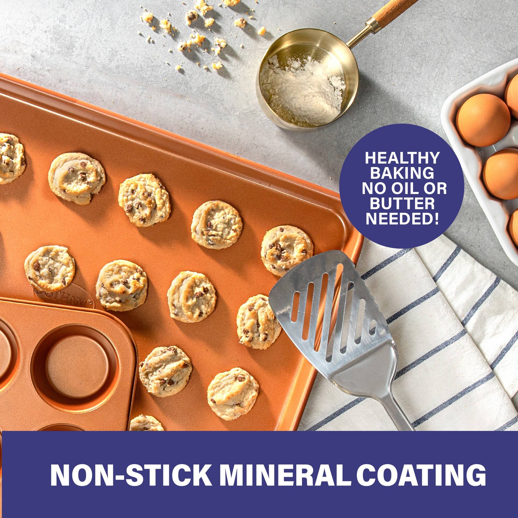 HEALTHY BAKING NO OIL OR BUTTER NEEDED! NON-STICK MINERAL COATING