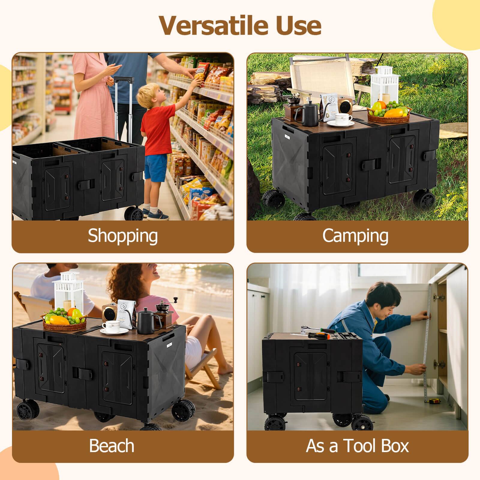 Versatile Use

- Shopping
- Camping
- Beach
- As a Tool Box