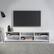 Angle. CorLiving - Hollywood Collection TV Stand with Open Cabinets for Most TVs up to 85" - White.