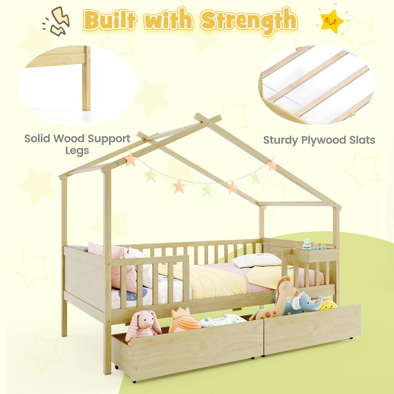 Built with Strength

Solid Wood Support Legs

Sturdy Plywood Slats