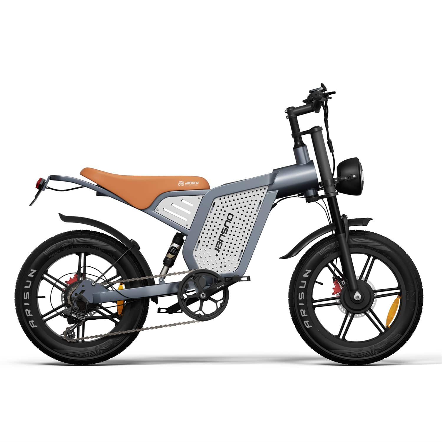 Forest'nSky - 20" Electric Bike, 1500W Dual Motor, 80-Mile Range, 48V Battery - Gray