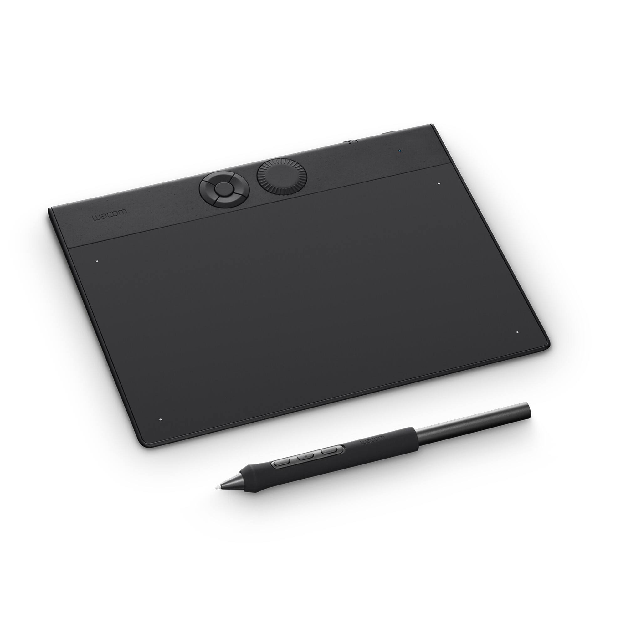 Angle. Wacom - Intuos Pro Small Bluetooth Professional Graphic Drawing Tablet  (2025) - Black.
