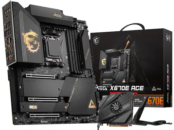 Sure, here is the corrected and grouped text from the image:
---
**MSI AEG X670E ACE**
- **Socket AM5**
- **AMD Ryzen**
- **670E**
- **ACE**
- **Lightning Gen5**
- **Smart Fan 6**
- **R2 Shield Finer**
- **AEG**
- **MSI**
- **Support**
- **Overclocking Support**
- **DDR5**
- **PCIe 5.0**
- **PCIe 4.0**
- **PCIe 3.0**
- **USB 3.2 Gen2**
- **USB 3.2 Gen1**
- **USB 2.0**
- **HDMI 2.1**
- **DisplayPort 1.4**
- **Smart Boost 5**
- **AEG**
- **X670E ACE**
- **670E**
- **AMD Ryzen**
- **Socket AM5**
- **PCIe 5.0 Ready**
- **DDR5**
- **PCIe 4.0**
- **PCIe 3.0**
- **USB 3.2 Gen2**
- **USB 3