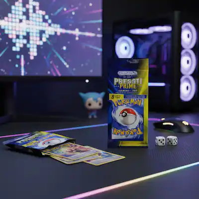 Pack of 8 Presstine Pokemon Presstiprime 8-Card Packs - 64 Cards Total Pack of 8 Presstine Pokemon Presstiprime 8-Card Packs - 64 Cards Total