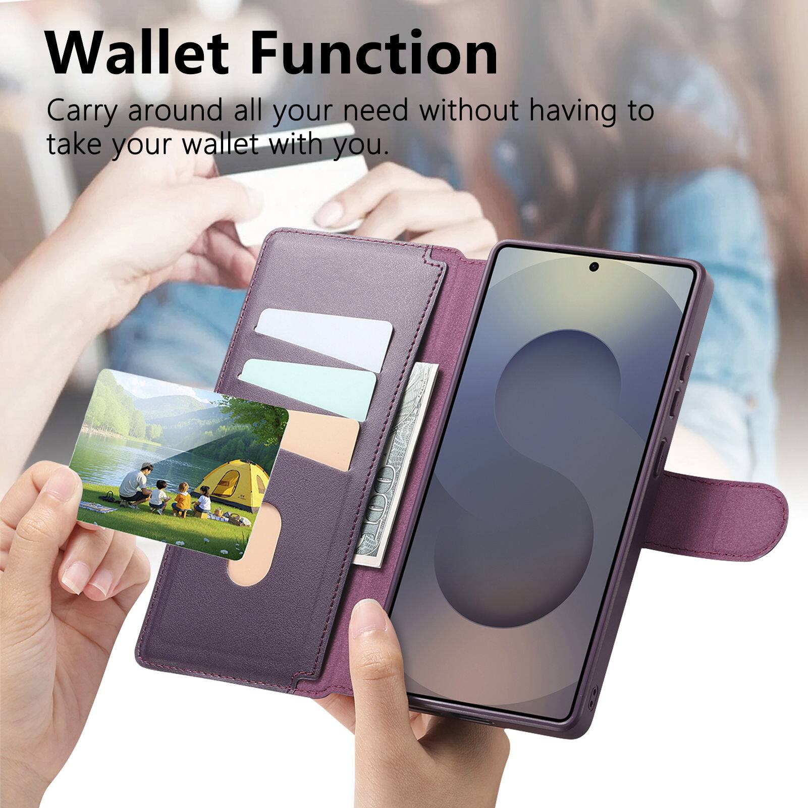 Wallet Function  
Carry around all your needs without having to take your wallet with you.