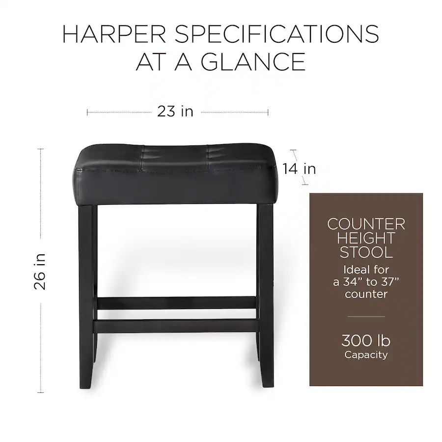 Top Set Method Maven Lane Carte: A La Carte Home Harper Counter Stool, Wood Finish ...
