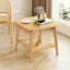 Back. Costway - 1 PCS Bamboo Sofa Side Table with Faux Rattan Storage Shelf Boho End Table Living Room - Natural.