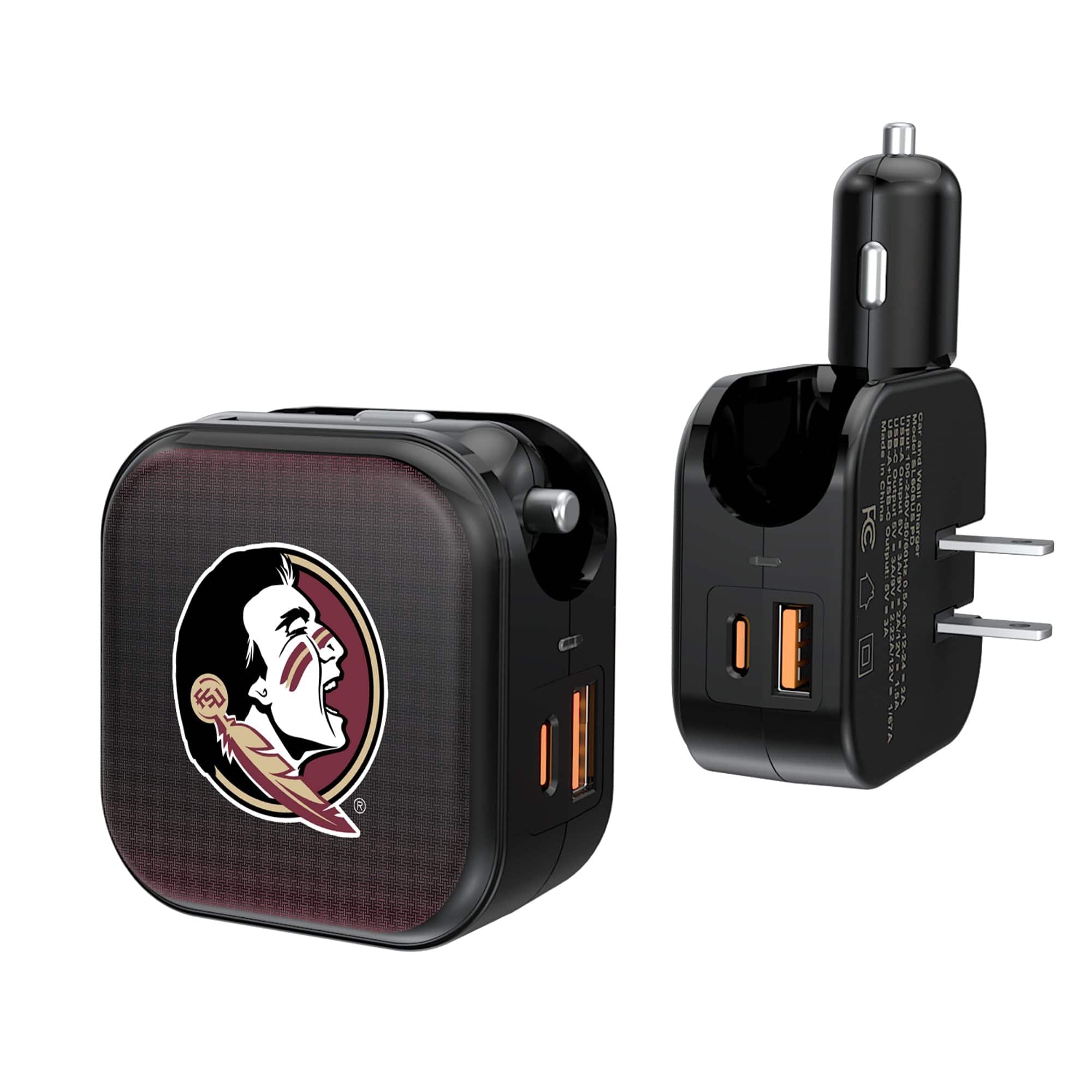Keyscaper - Florida State Seminoles 2-in-1 USB A/C Charger - Black