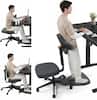 Front. Newtral - MT Standing Desk Chair 5-in-1 Ergonomic Standing Mate Chair Adjustable Sit-Stand-Lean Flip Backrest & Posture Support - Gray-L.