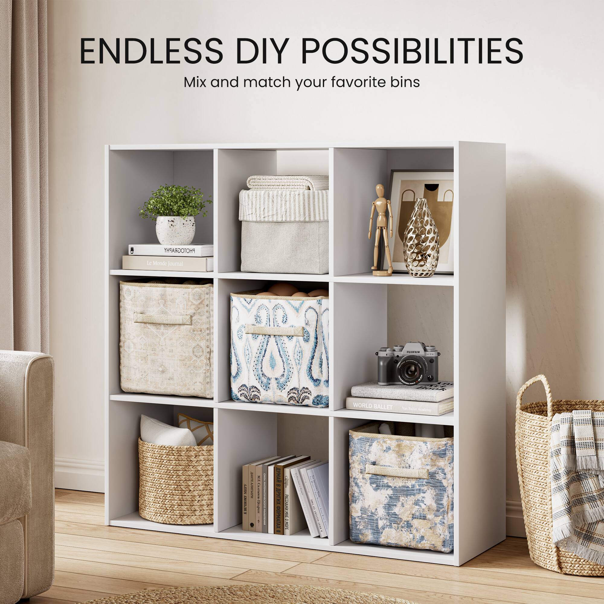 Sweetcrispy 9 Cube Storage Organizer, 11 in Display Storage System ...