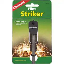 Coghlan’s - Coghlan's Flint Striker Ferro Cerrium Fire Starter Rod w/ Steel Camping Survival - Black