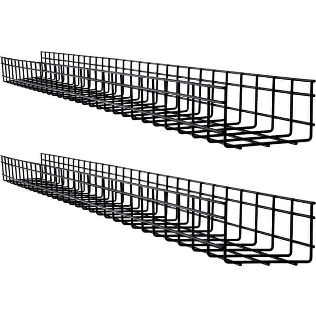Eaton Tripp Lite Series Wire Mesh Cable Tray - 150 x 100 x 1500 mm (6 in. x 4 in. x 5 ft.), 2-Pack - Cable Tray - Black