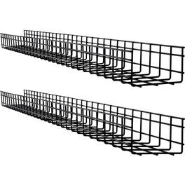Eaton Tripp Lite Series Wire Mesh Cable Tray - 150 x 100 x 1500 mm (6 in. x 4 in. x 5 ft.), 2-Pack - Cable Tray - Black