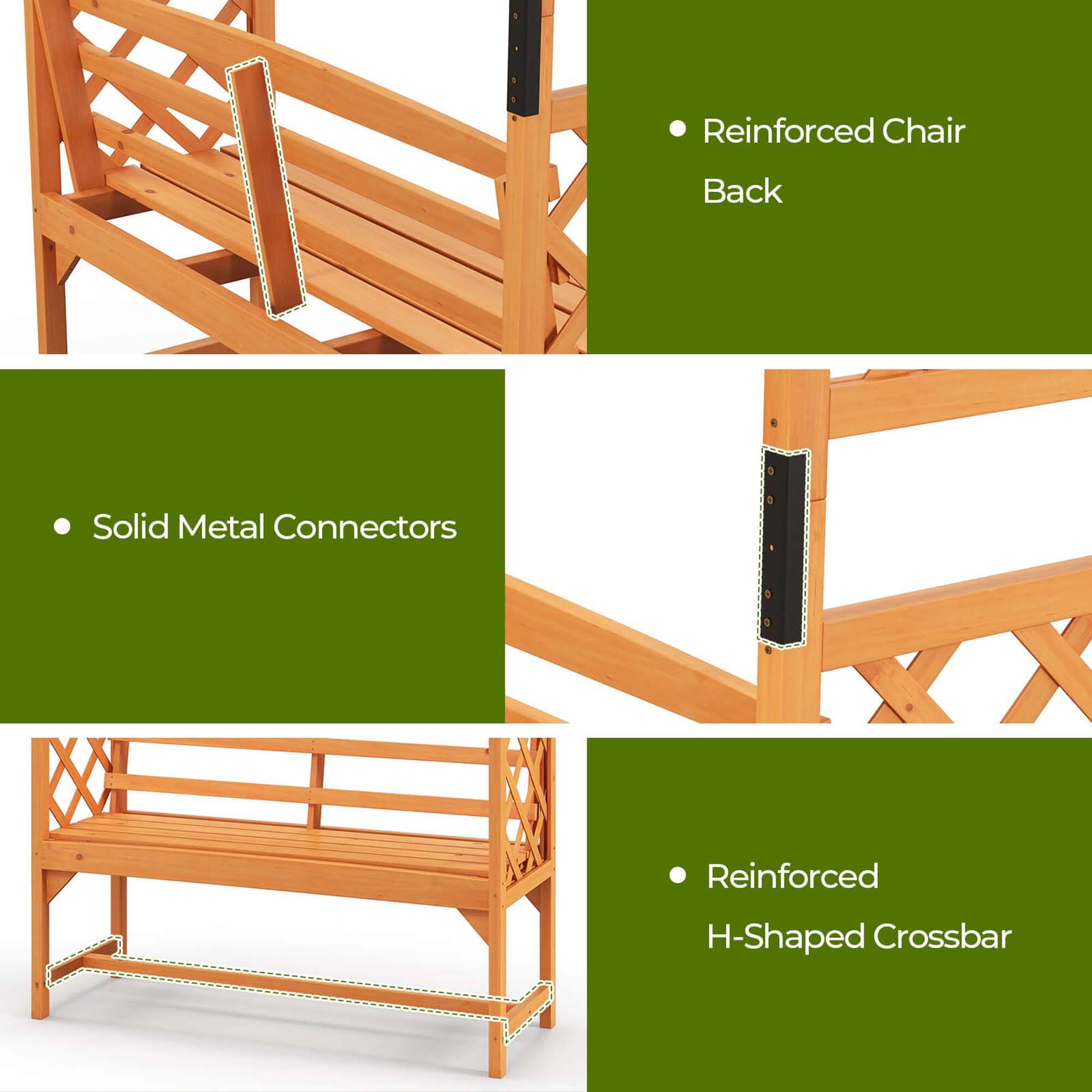 Reinforced Chair Back Solid Metal Connectors Reinforced H-Shaped Crossbar