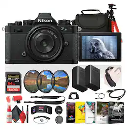 Nikon - Z fc DX-Format Mirrorless Camera with NIKKOR Retro Style Z 28mm f/2.8 (SE) Lens + More