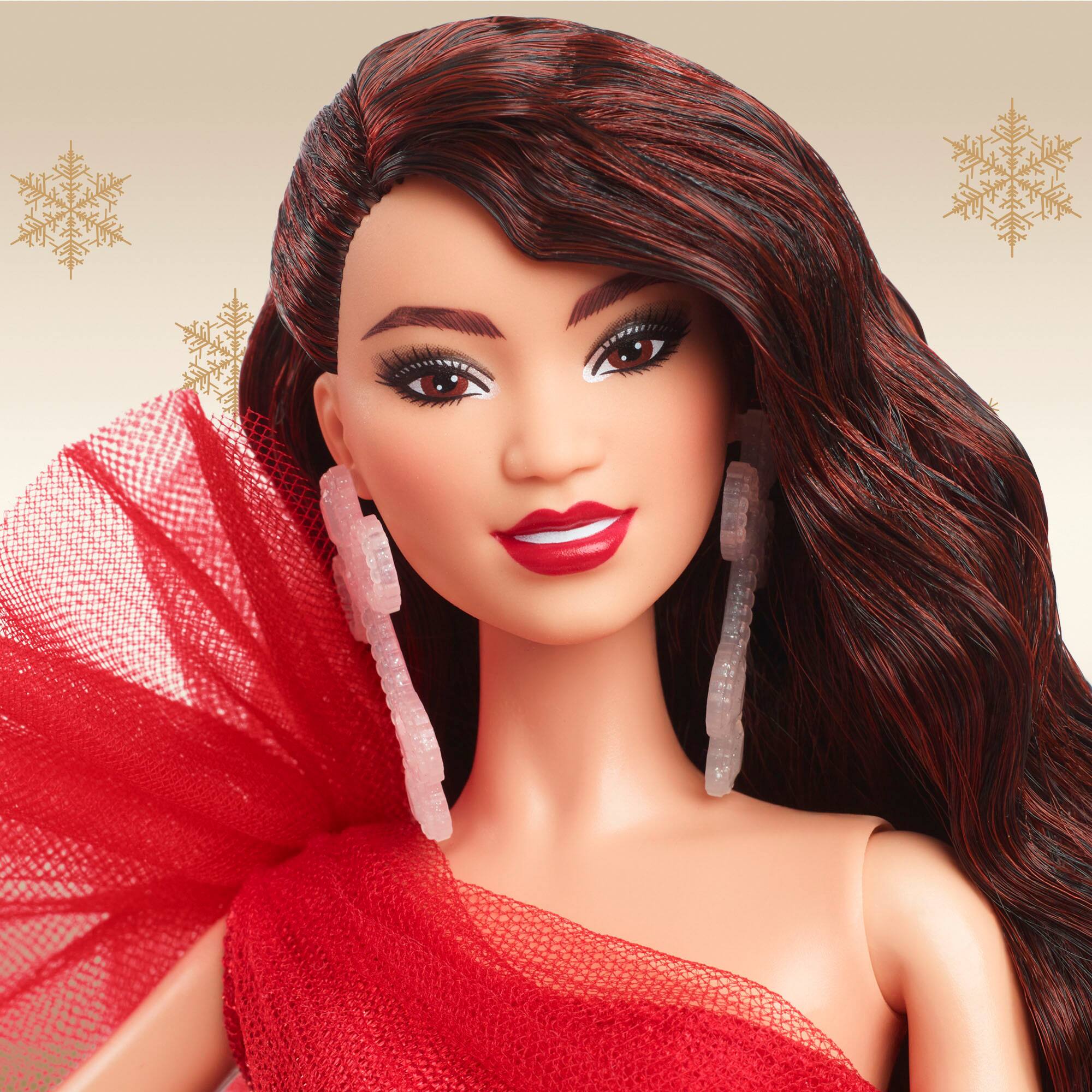 Alt View 11. Barbie - Signature 2024 Holiday Collectible Doll - Dark Brown Hair.