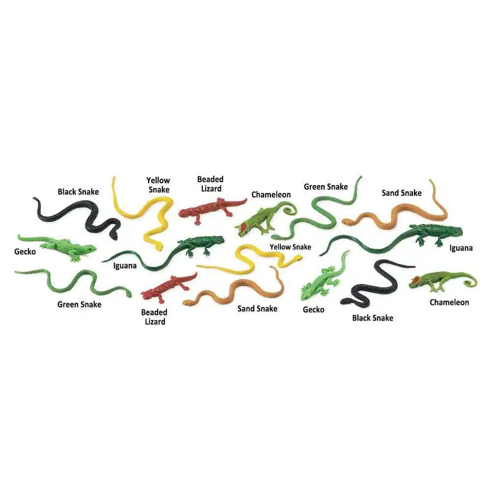 Black Snake  
Yellow Snake  
Beaded Lizard  
Green Snake  
Chameleon  
Sand Snake  
Gecko  
Iguana