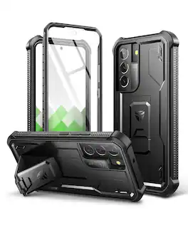Dexnor - Case for Samsung Galaxy S22 5G Heavy Duty Military Grade Protection Shockproof Protective Cover - Black