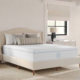 Martha Stewart - Sleepcomplete Medium Support Dual-Action Green Tea Cooling Memory Foam Mattress in a Box - White