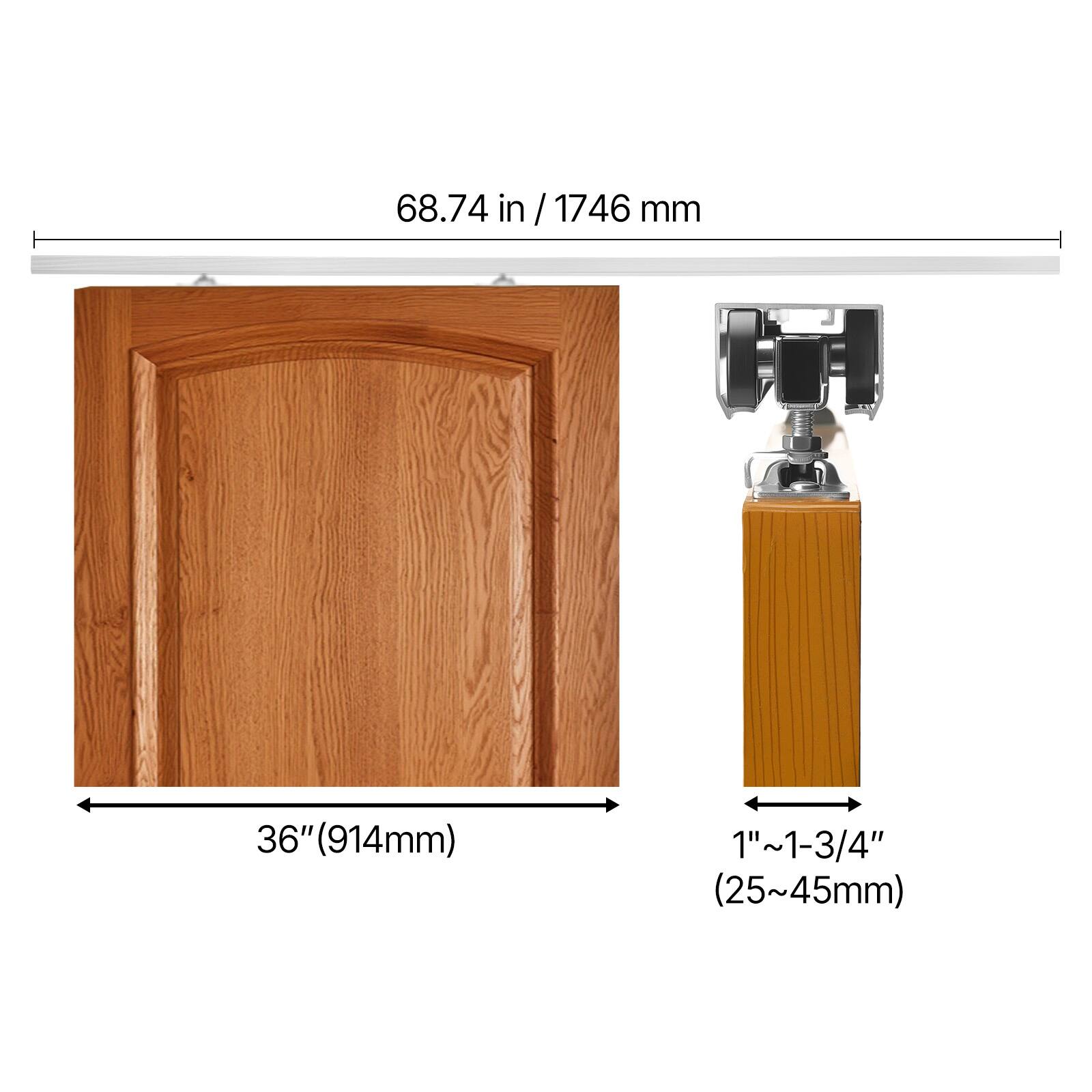 68.74 in / 1746 mm  
36" (914mm)  
1"~1-3/4" (25~45mm)