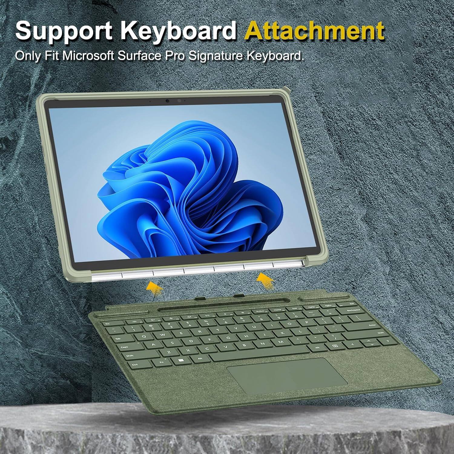 Support Keyboard Attachment Only Fit Microsoft Surface Pro Signature Keyboard.
