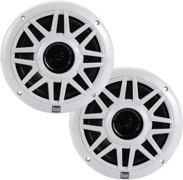 DMP623 6.5" Marine Boat Speakers | 100W Peak | Dual Cone | Weather-Resistant - White