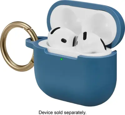 Best Buy essentials™ - Case for Apple AirPods 4 and AirPods 4 with Active Noise Cancellation (ANC) - Blue