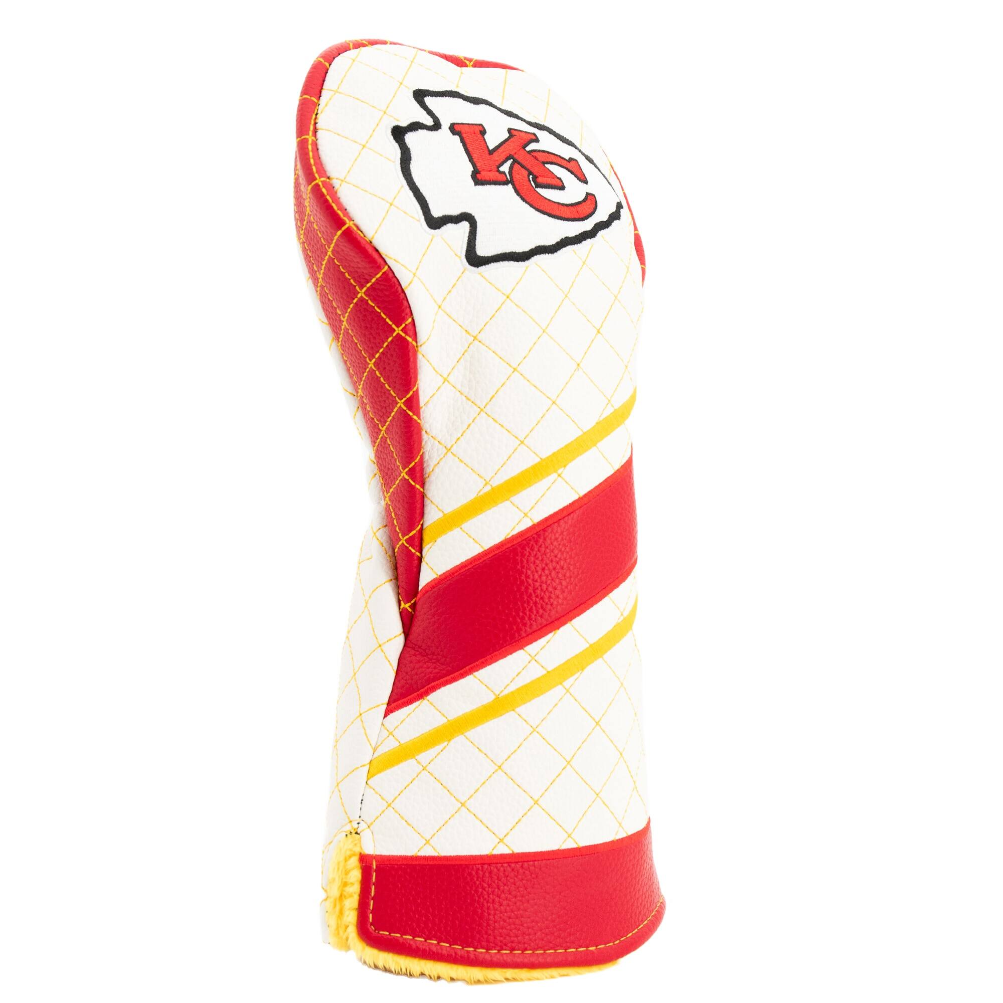 Alt View 2. Team Golf - Kansas City Chiefs Striped Quilted Driver Headcover - Multicolor.